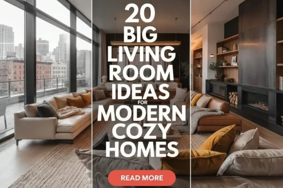 20 Big Living Room Ideas for Modern Cozy Homes