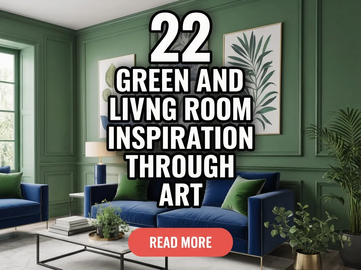 22 Green And Blue Living Room Inspiration Through Art