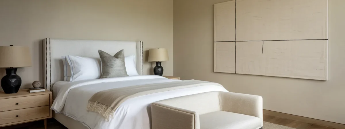 Calm bedroom interior