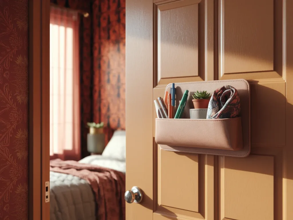 Dorm room door with slim over-the-door