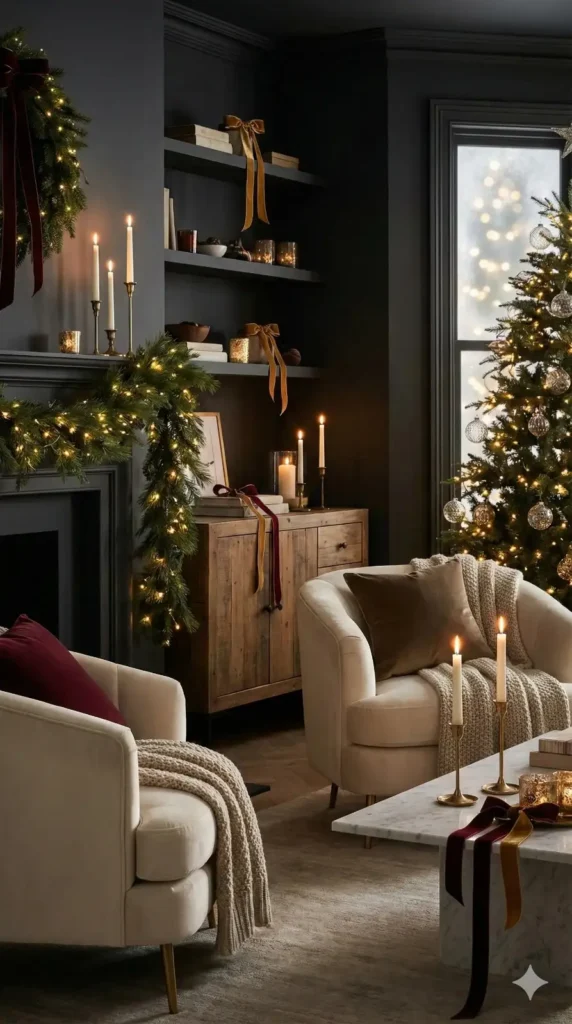 Furniture That Balances Dark Walls