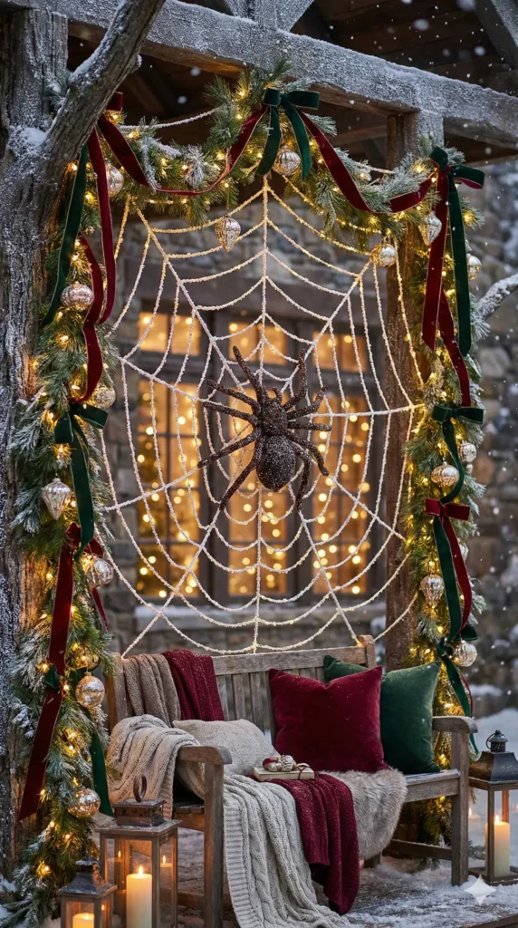 Giant Spider Web Corner Display