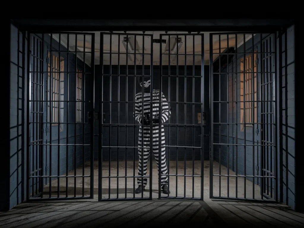 Halloween garage transformed into prison cell