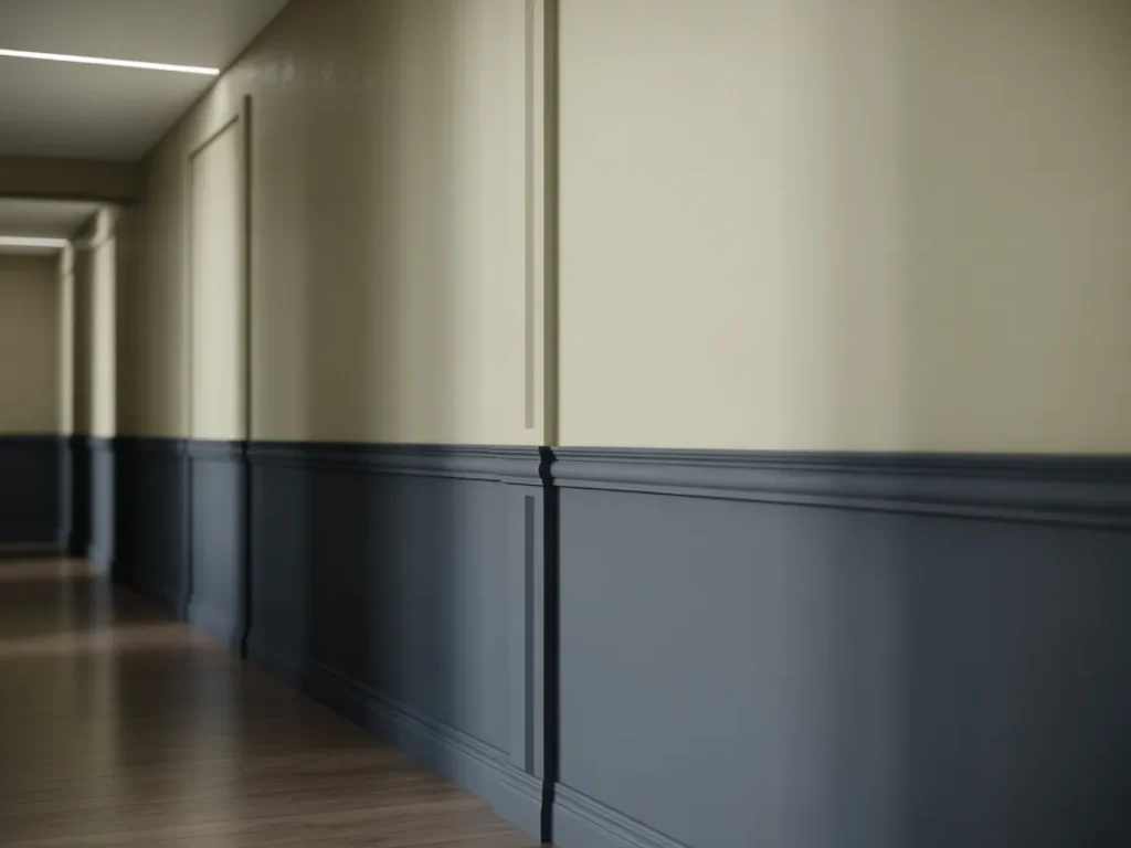 Hallway with two-tone wall paint