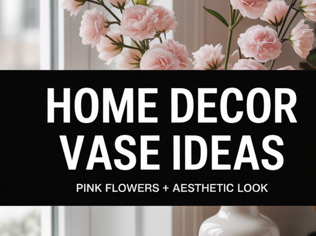 Home Decor Vase Ideas (Pink Flowers + Aesthetic Look)