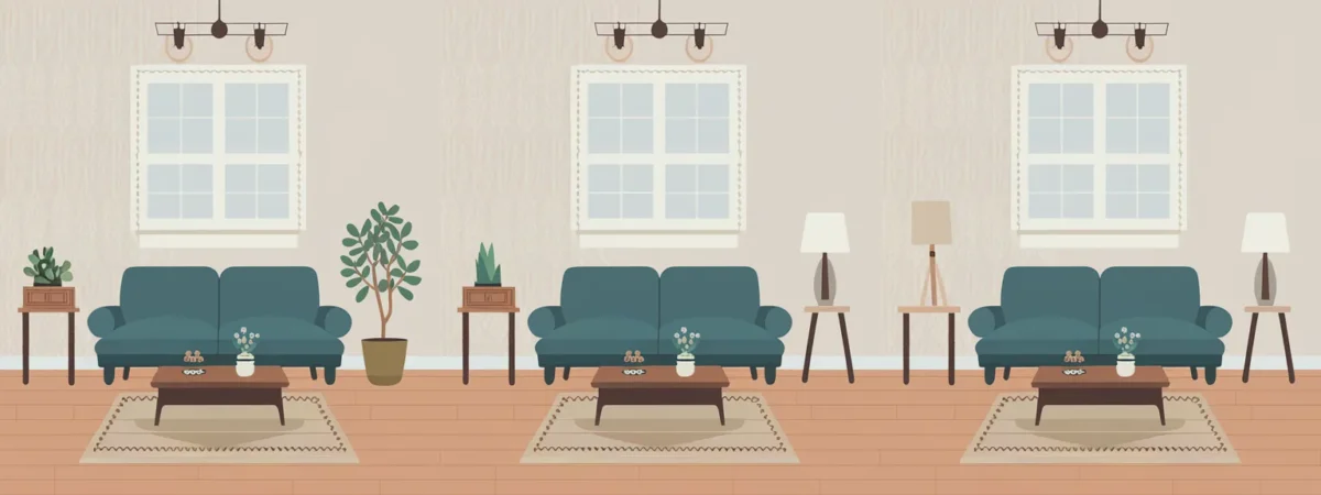 Living room sketch overview