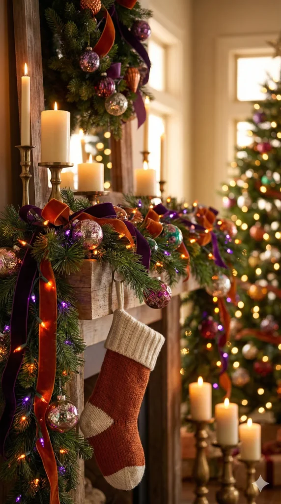 Orange and Purple String Lights