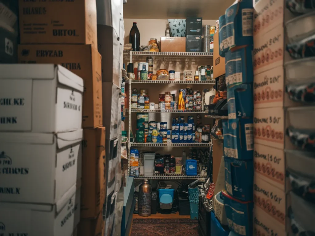 Pantry with mixed packaging sizes
