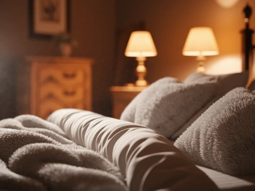 Romantic bedroom with warm