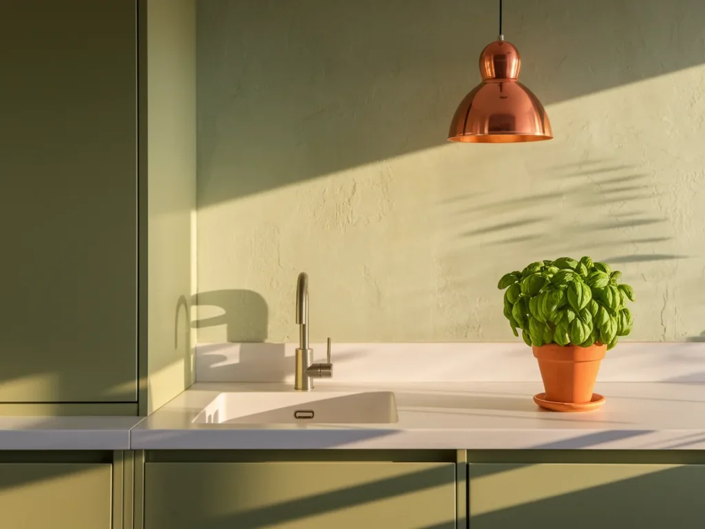 Small kitchen with minimal countertops