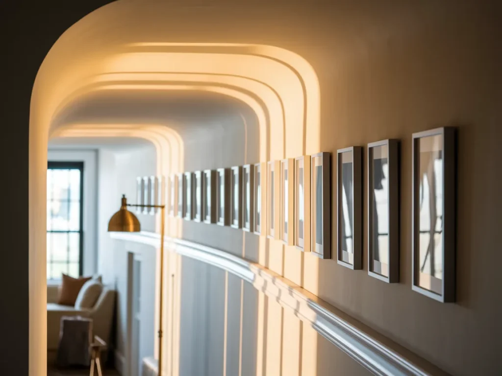 Upstairs hallway gallery wall 