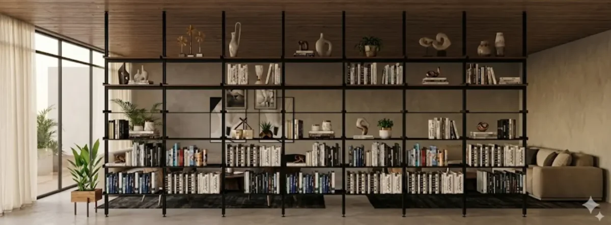 Using Shelving Units As Soft Dividers