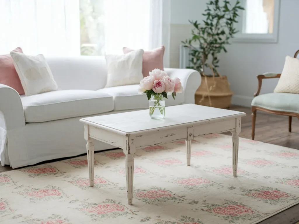bright, airy living room with white linen sofa