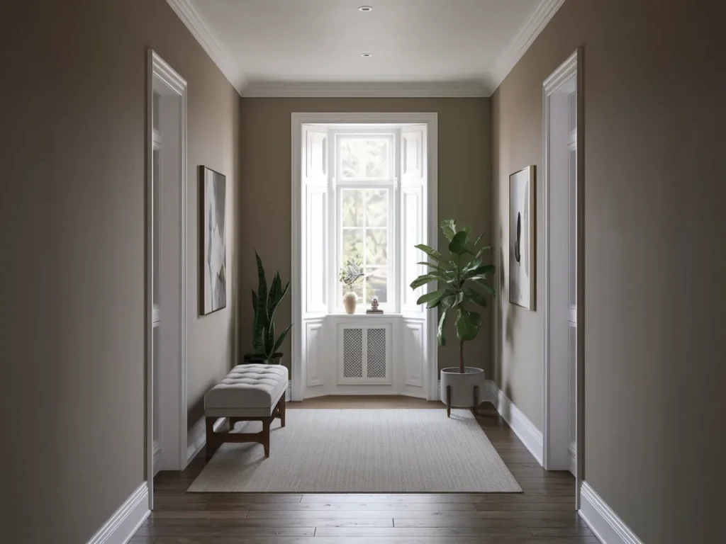 hallway with unobstructed