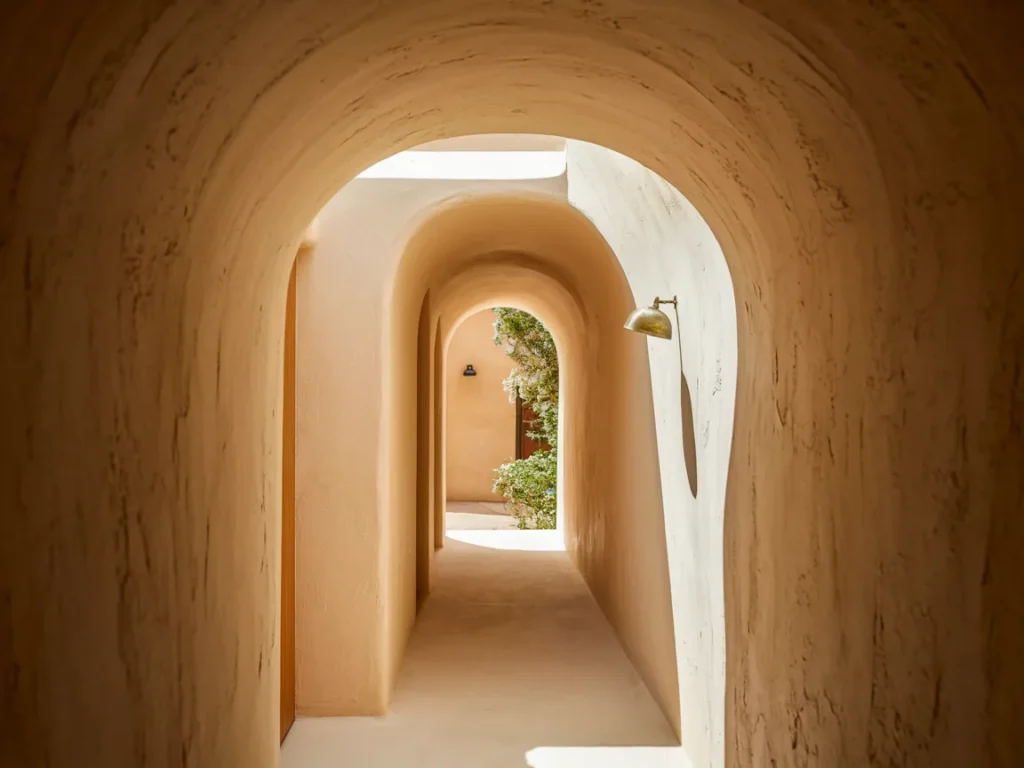 hallway with walls and ceiling painted