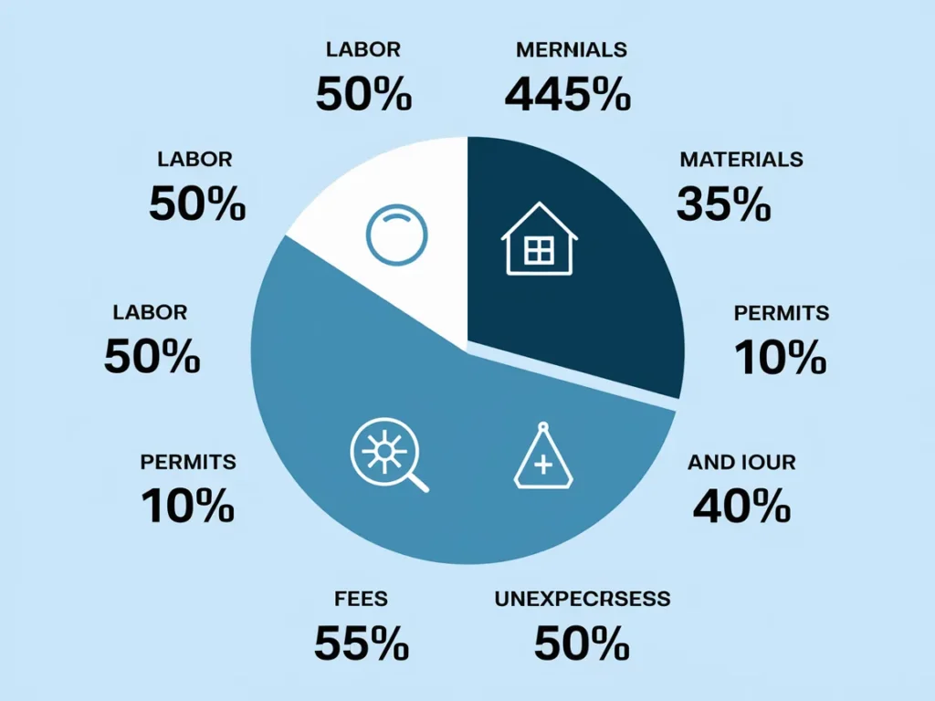 infographic showing bathroom remodel cost breakdown
