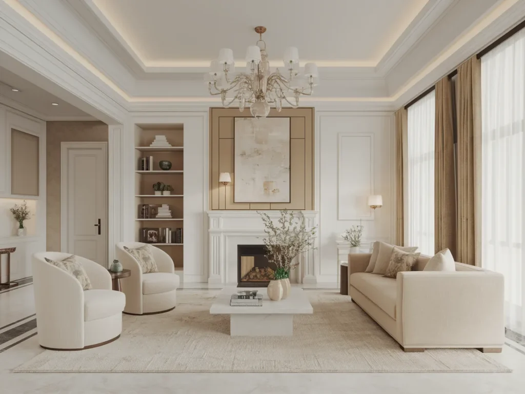 luxury beige living room