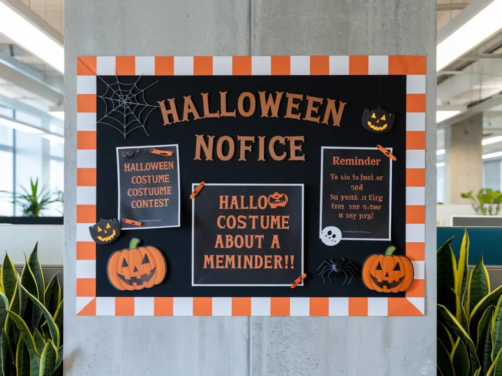 notice board with Halloween
