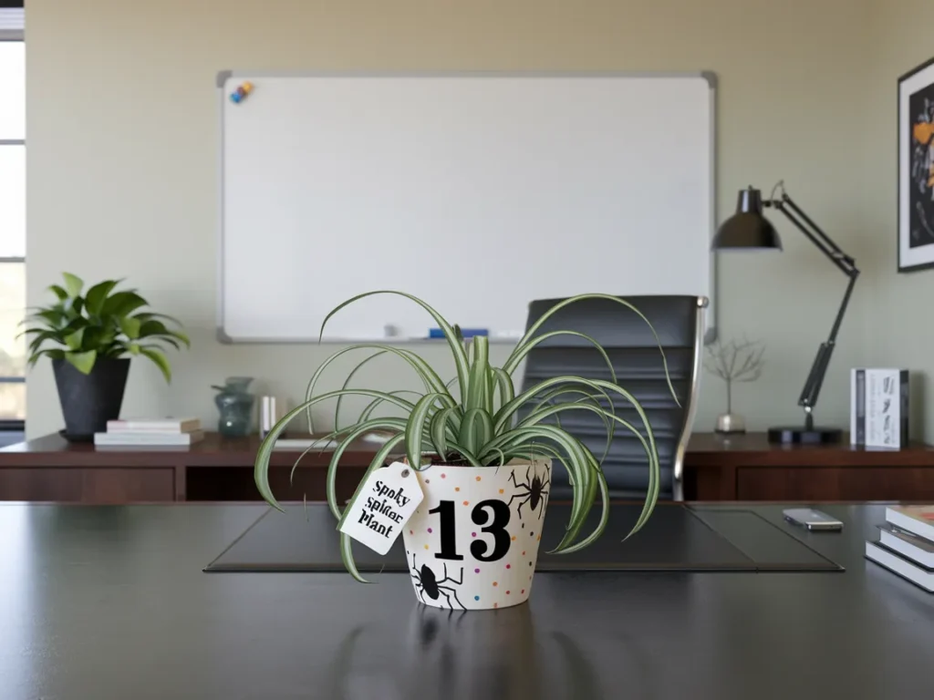 plant with subtle Halloween