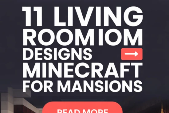 11 Living Room Designs Minecraft for Modern Mansion Interiors