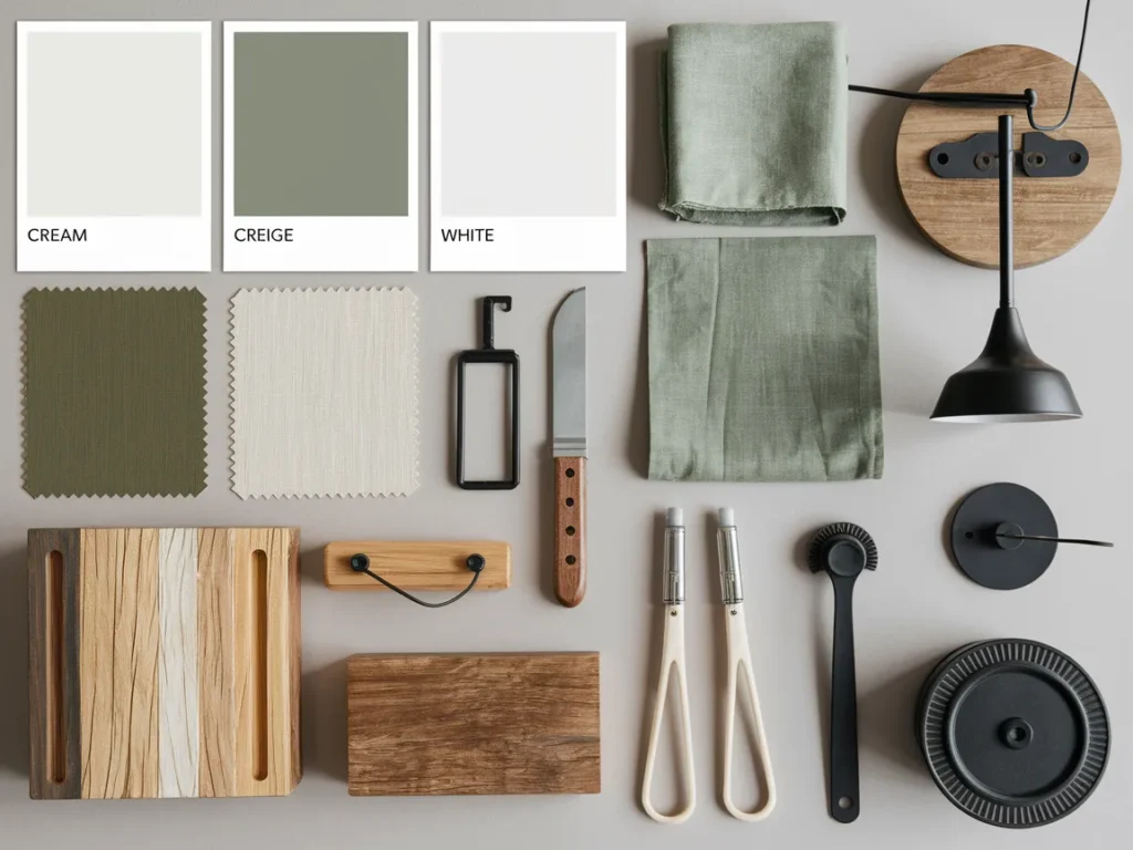 color palette mood board for farmhouse decor