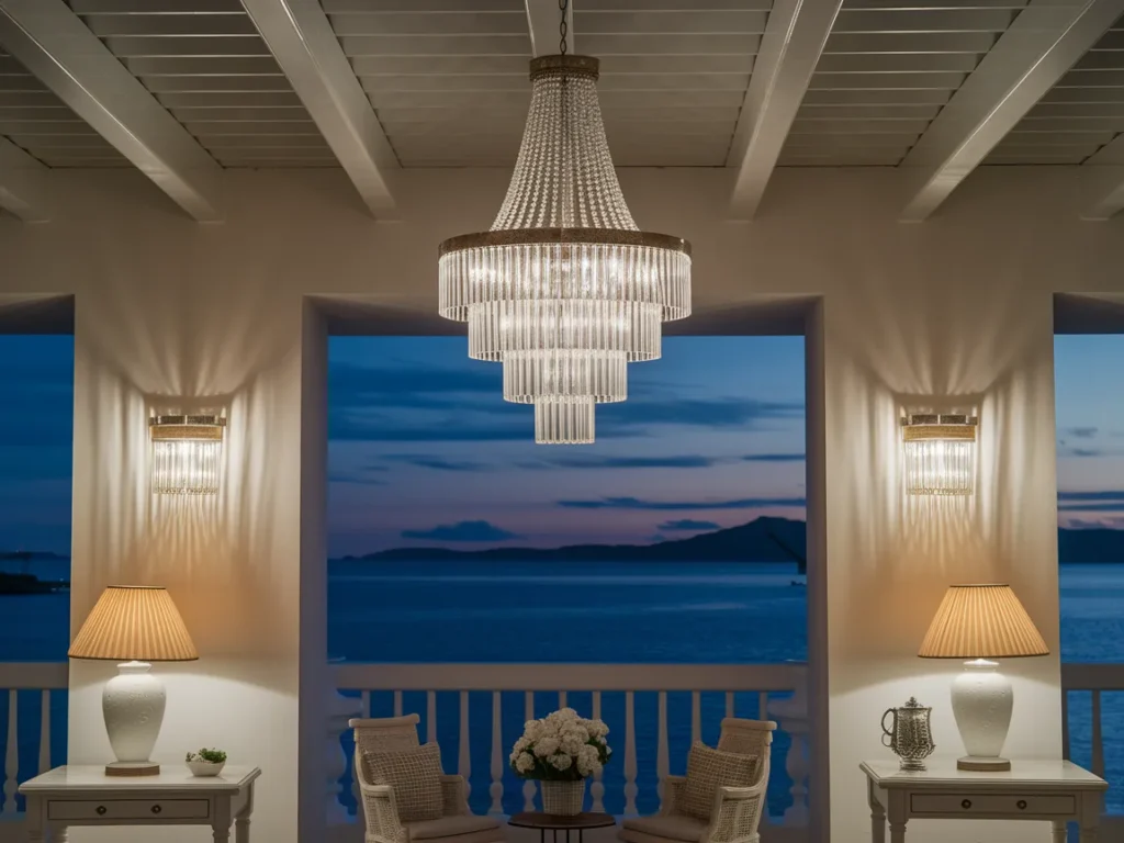 elegant crystal chandelier with multiple tiers hanging