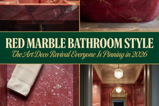 Red Marble Bathroom Style: The Art Deco Revival Everyone Is Pinning in 2026
