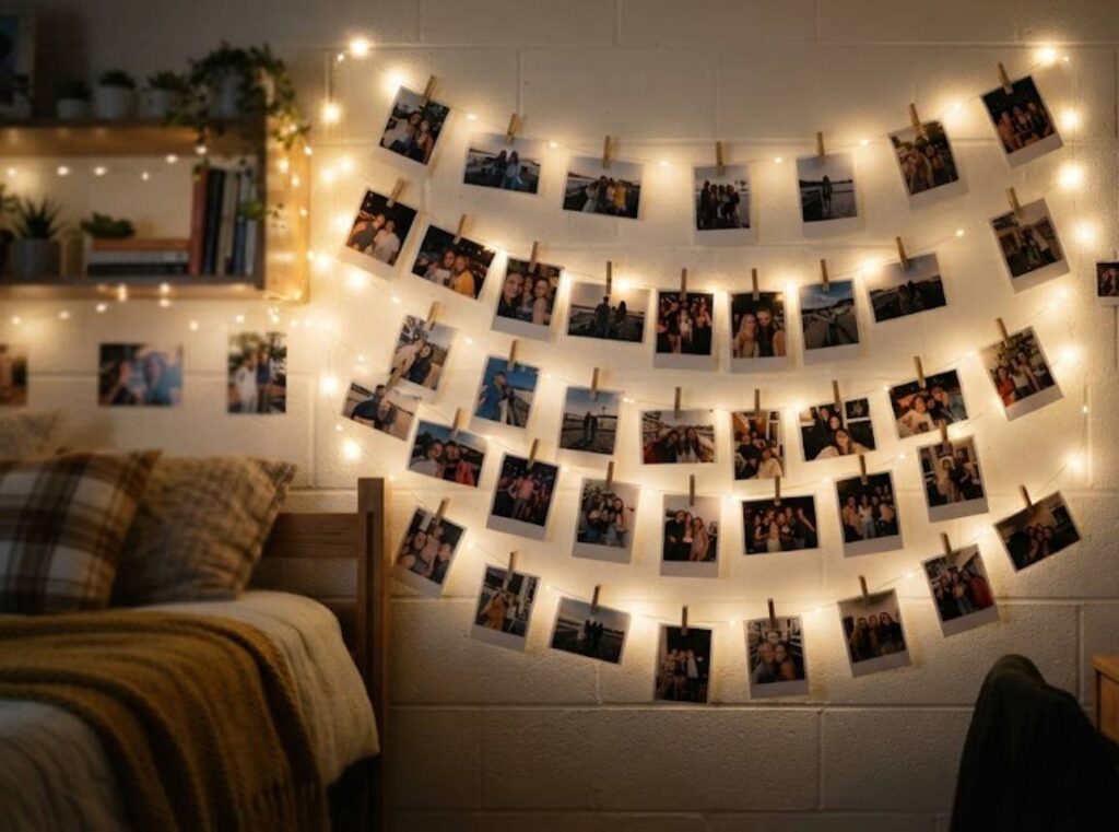 a dorm wall with a strand.jpg
