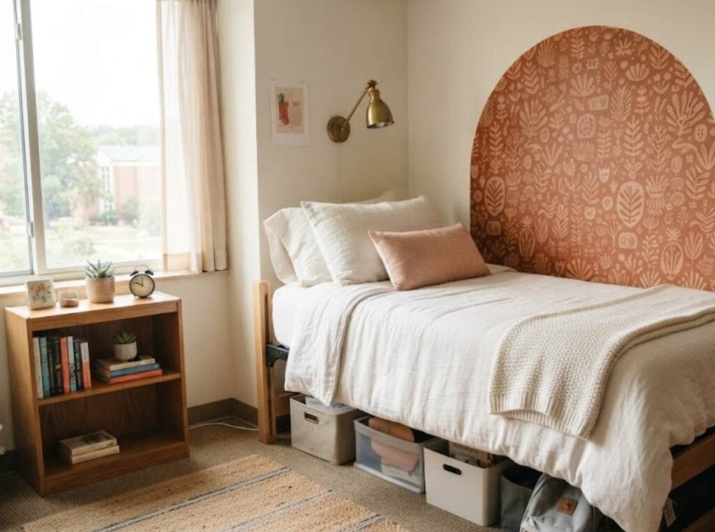 Peel-and-Stick Wallpaper Headboard