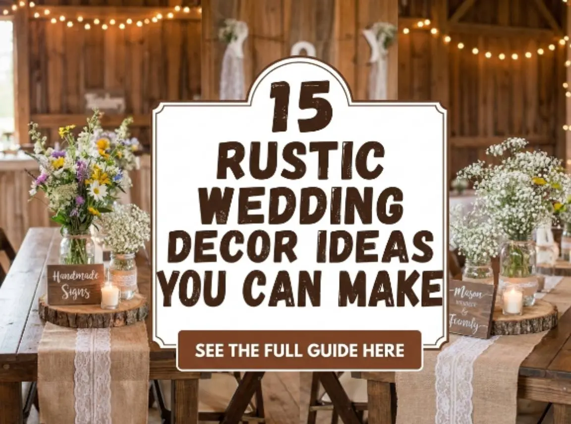 15 Rustic Wedding Decor Ideas You Can Make