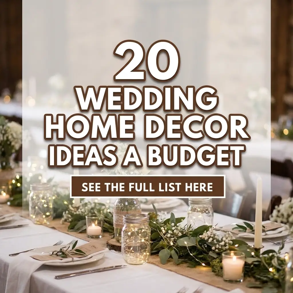 20 Wedding Home Decor Ideas on a Budget