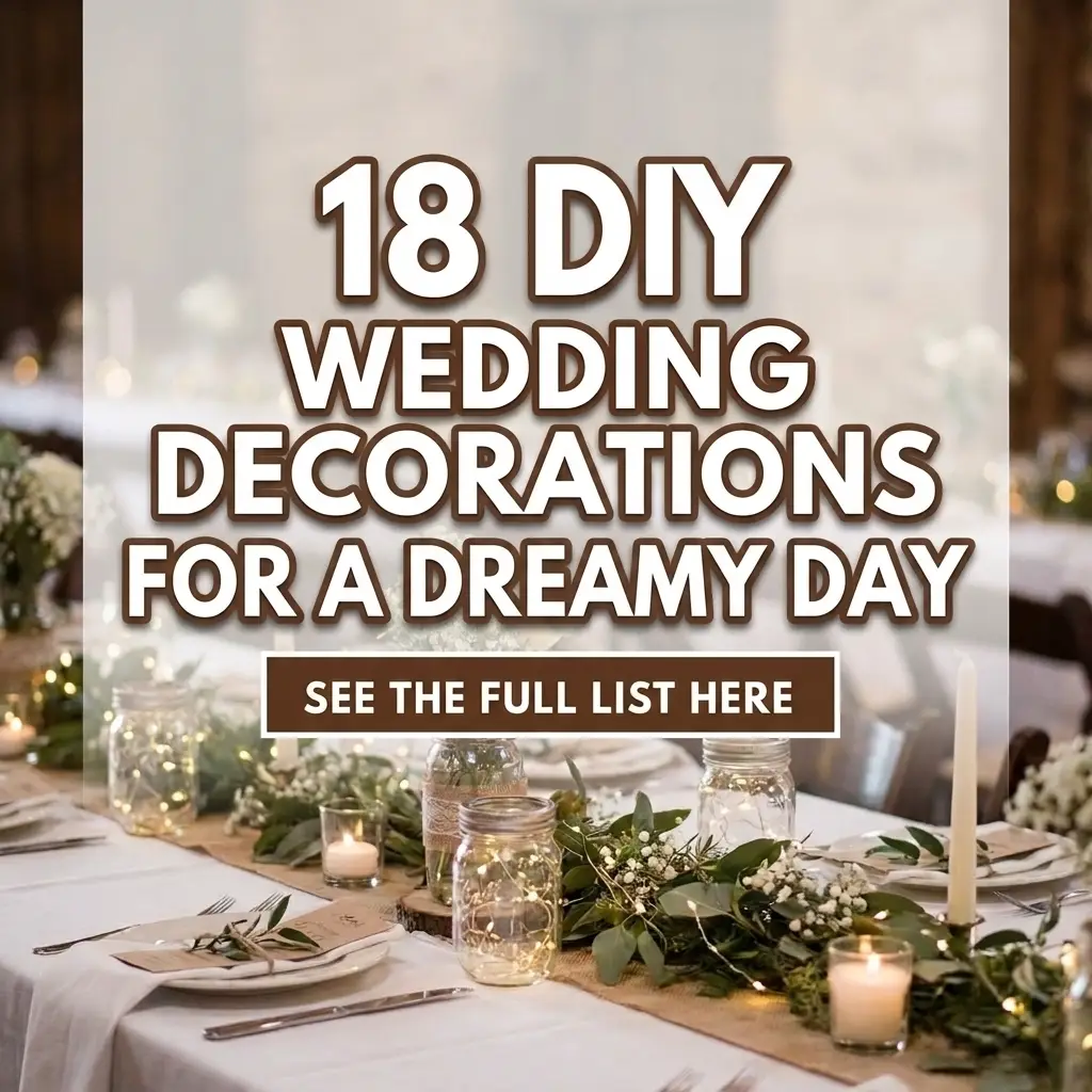18 DIY Wedding Decorations for a Dreamy Day