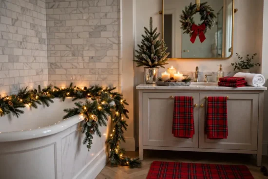 Featured image: 15 Christmas Bathroom Decor Ideas for Every Corner