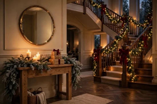 Featured image: 15 Christmas Entryway Decor Ideas for a Warm Welcome