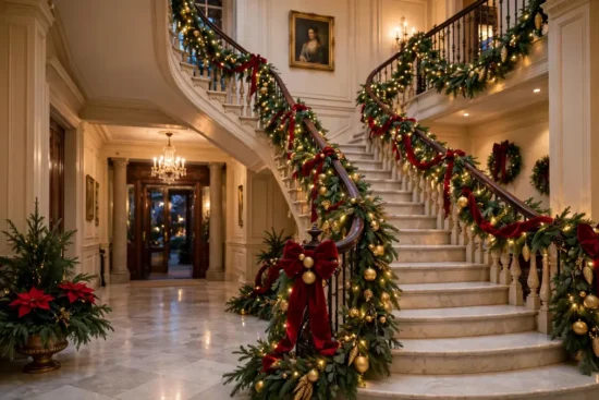 Featured image: 15 Christmas Staircase Decor Ideas That Steal the Show