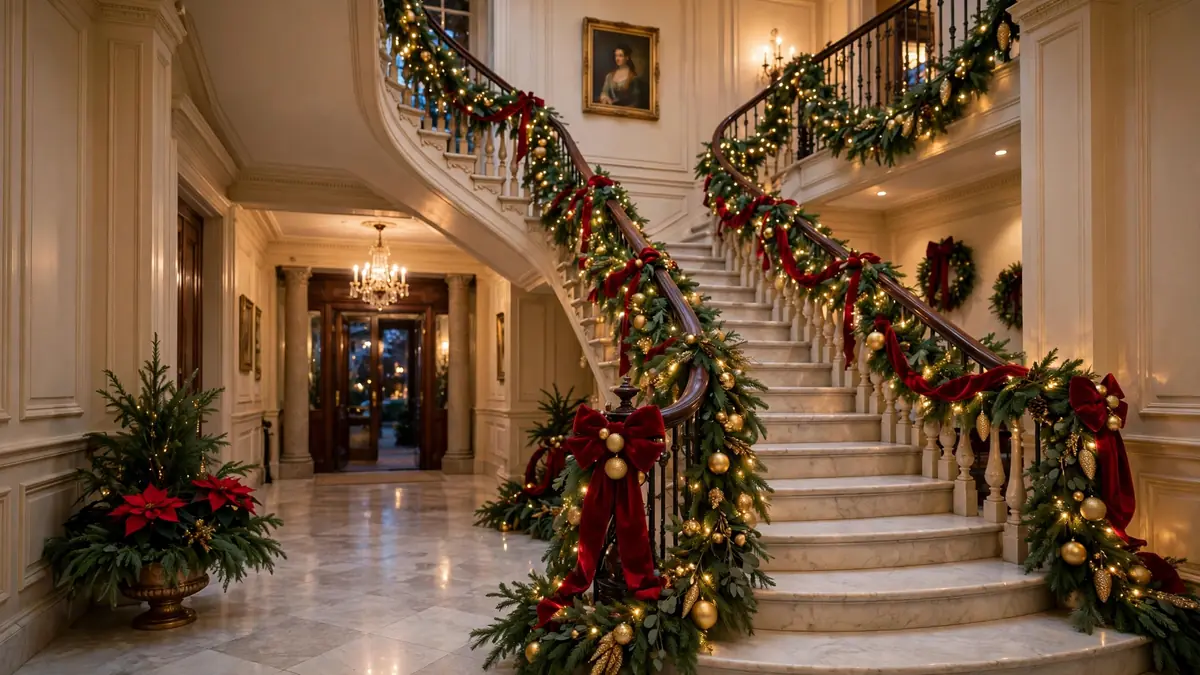 Featured image: 15 Christmas Staircase Decor Ideas That Steal the Show