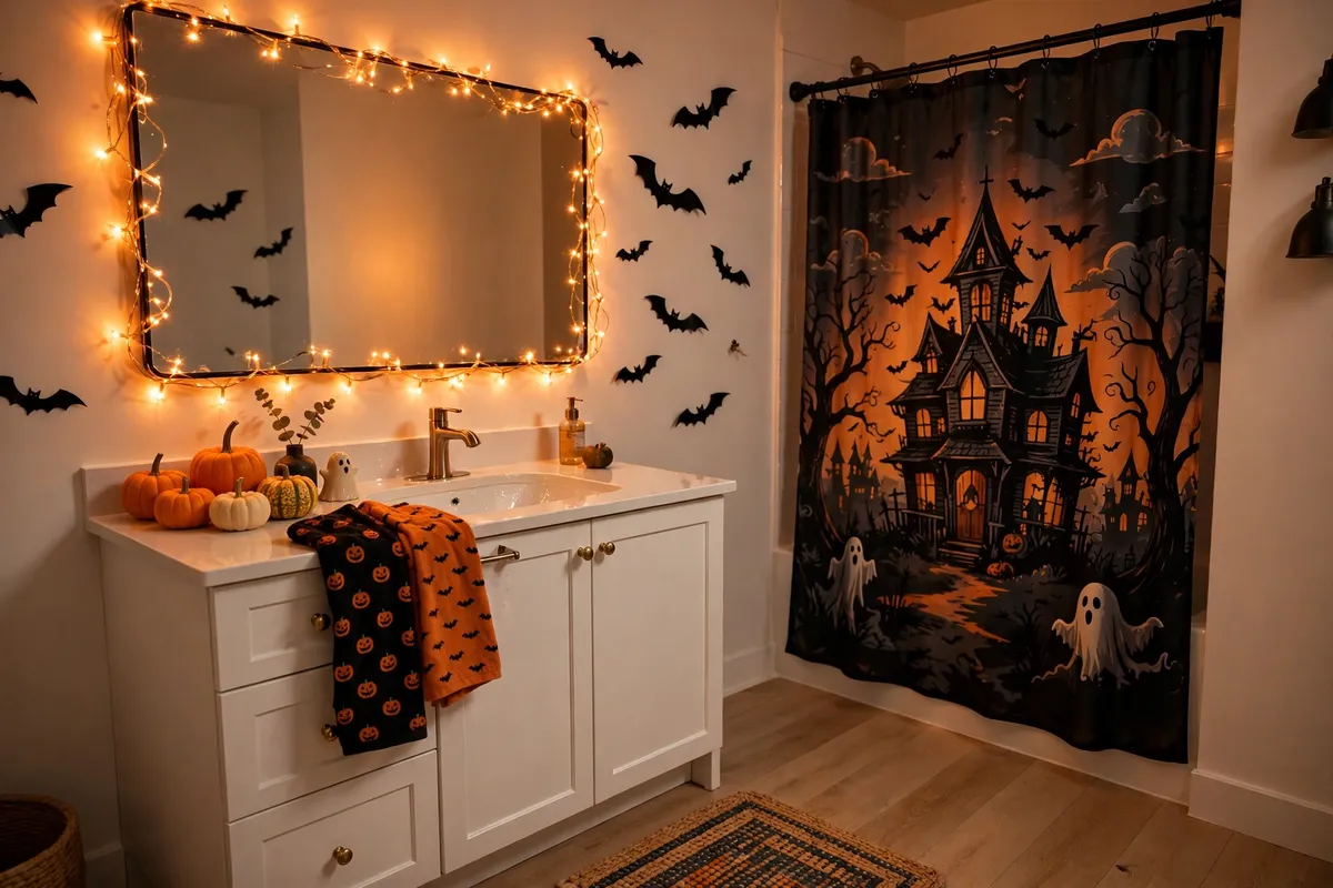 Featured image: 15 Halloween Bathroom Decor Ideas for a Spooky Home