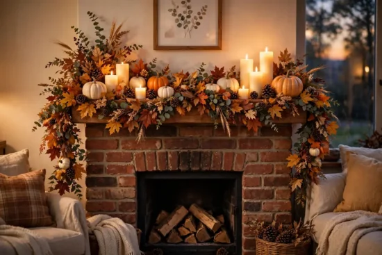 Featured image: 15 Thanksgiving Mantel Decor Ideas for a Warm and Welcoming Home