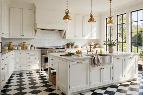 Featured image: 18 Marble Checkerboard Floor Ideas for a Timeless Kitchen