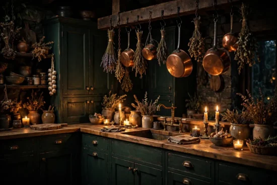 Featured image: 15 Dark Cottagecore Kitchen Ideas