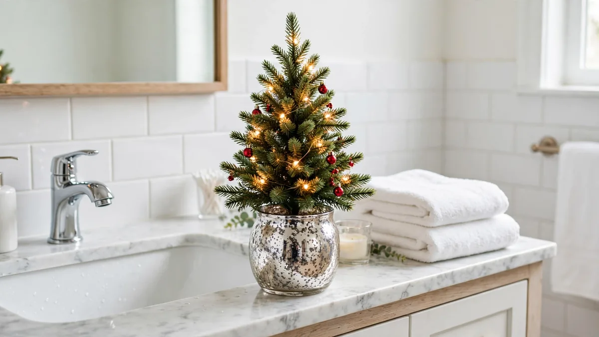 1. Mini Tree on the Vanity