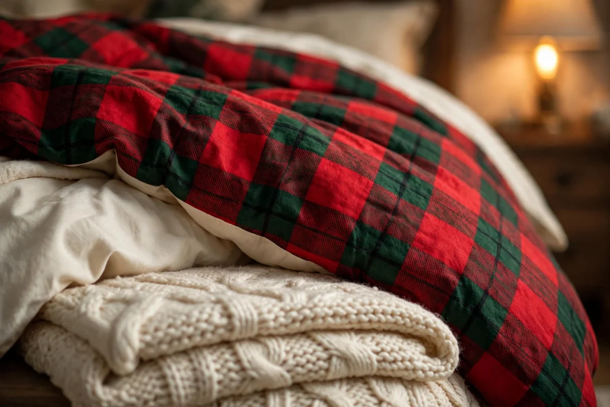 1. Start With Cozy Christmas Bedding