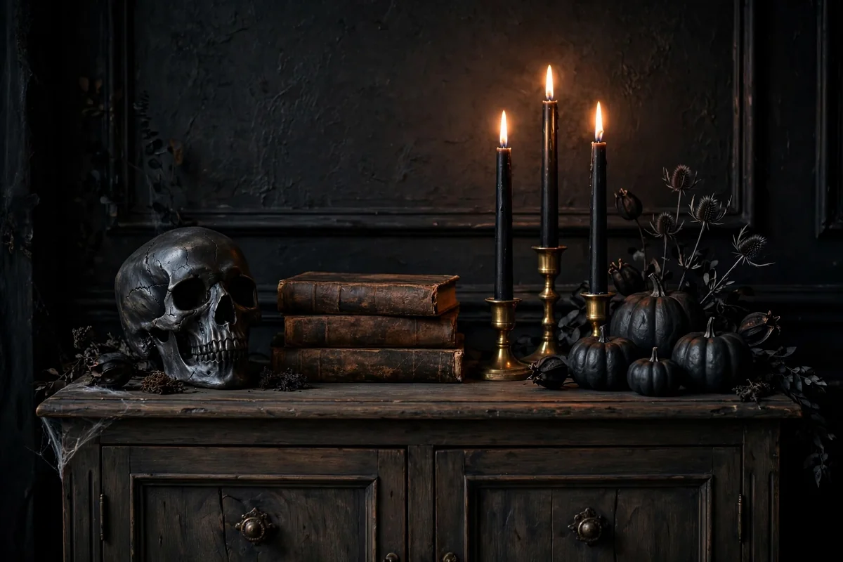 1. Gothic Console Table Vignette