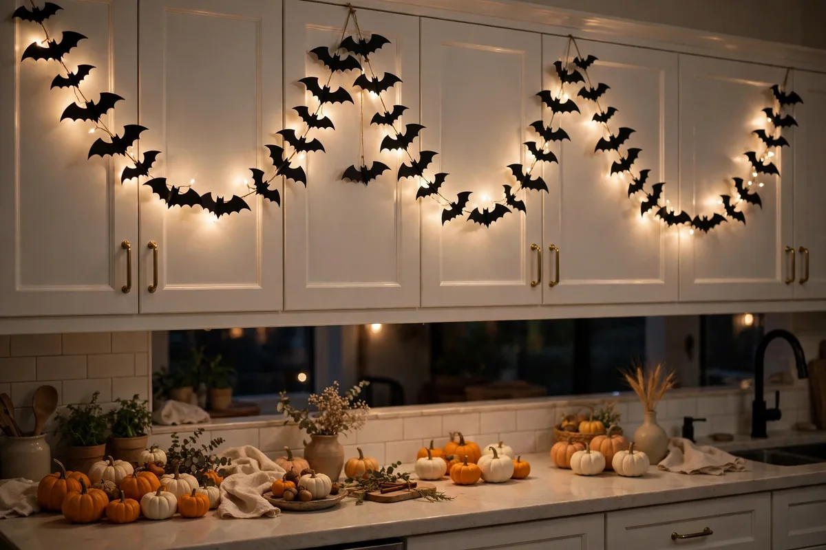 1. Bat Garland Over Cabinets