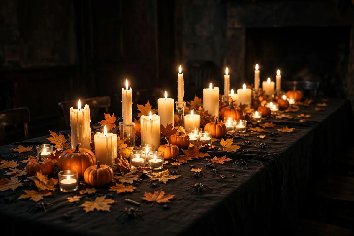 1. Set a Moody Candlelit Tablescape
