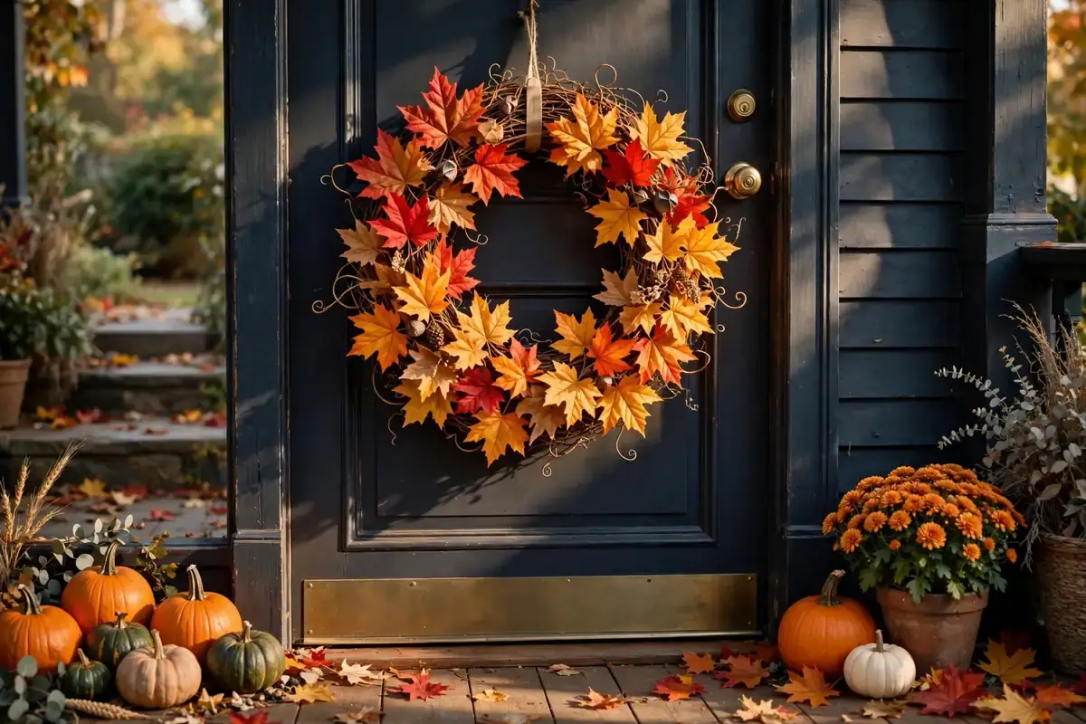 1. Classic Maple Leaf Wreath