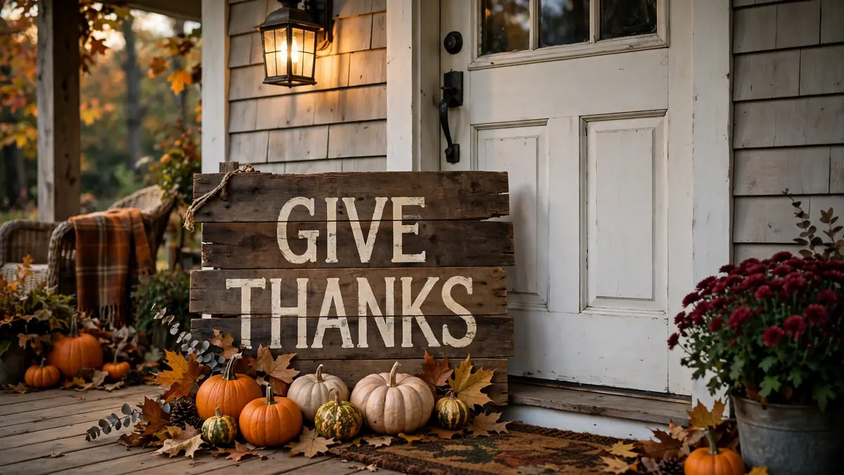 2. A Give Thanks Wooden Sign