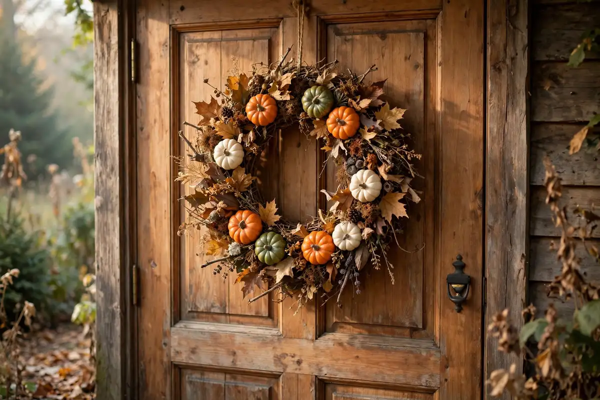 2. Mini Pumpkin Harvest Wreath