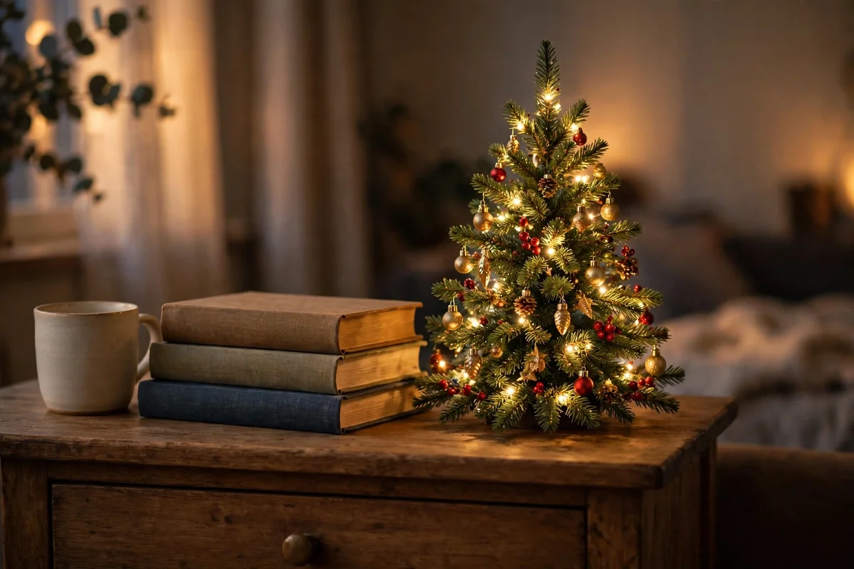 3. Put a Mini Tree on Your Nightstand