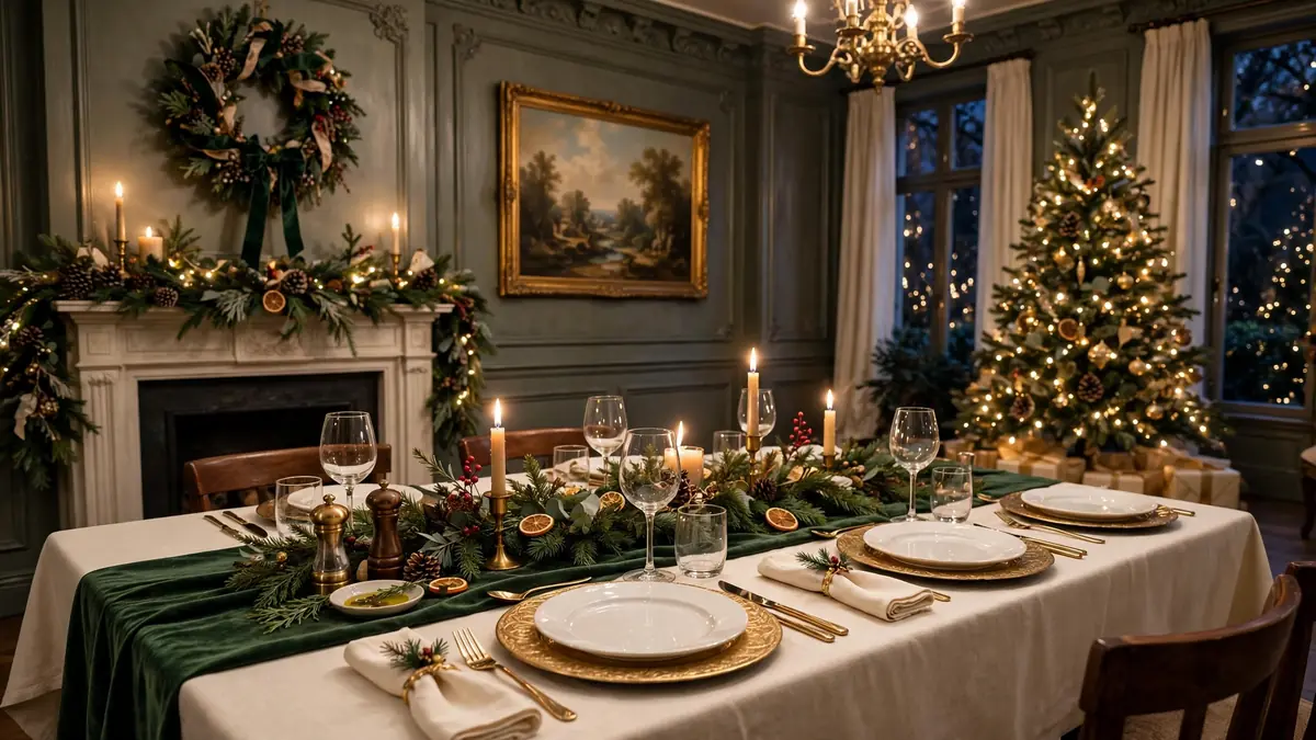 3. Choose a Festive Table Runner or Tablecloth